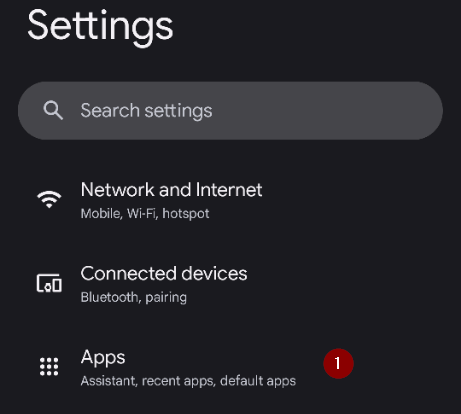 Android Settings¦Apps