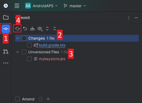 Scheda di Commit: modifiche senza commit