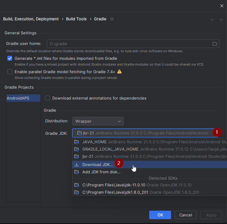 Seleziona Download JDK