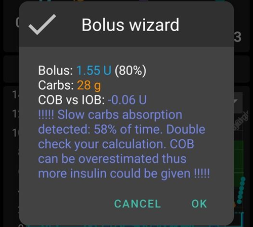 Error: Slow carb absorption