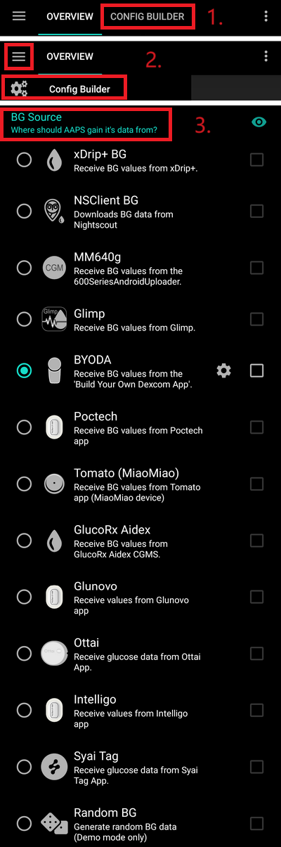Config Builder BG source
