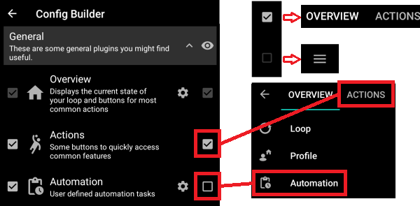 Tab or hamburger menu