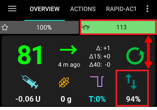 Target modified by autosens