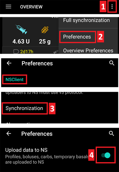 Backup Profile Nightscout