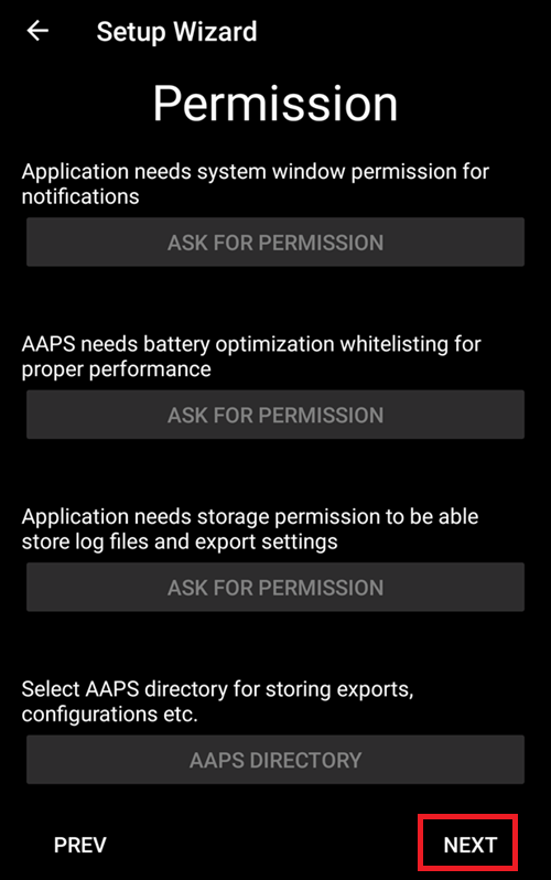 Finish Permissions