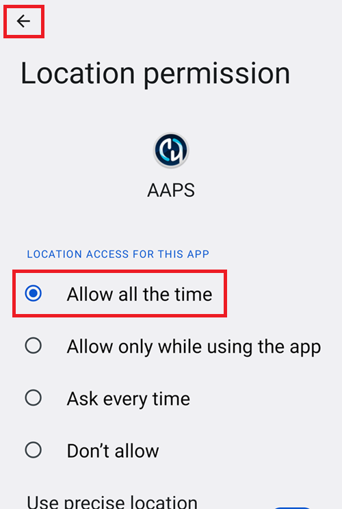Location all the time