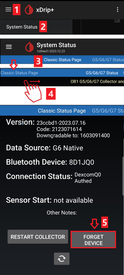 xDrip+ Stato del sistema