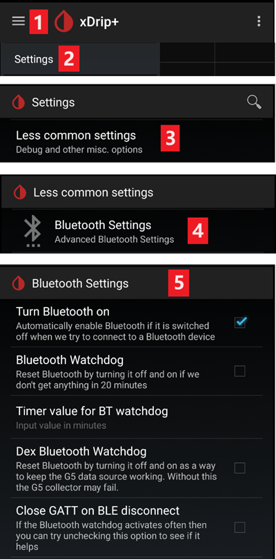 xDrip+ Libre Impostazioni Bluetooth 1