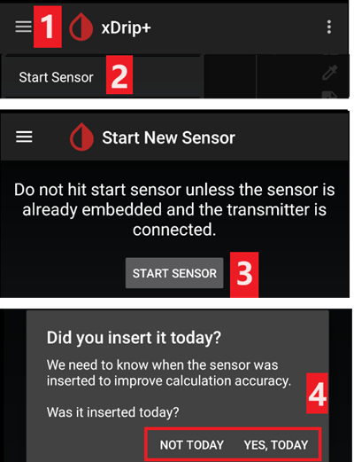 xDrip+ Avvia Trasmettitore Libre & Sensore 3