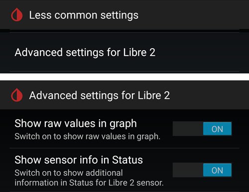 xDrip+ BT settings